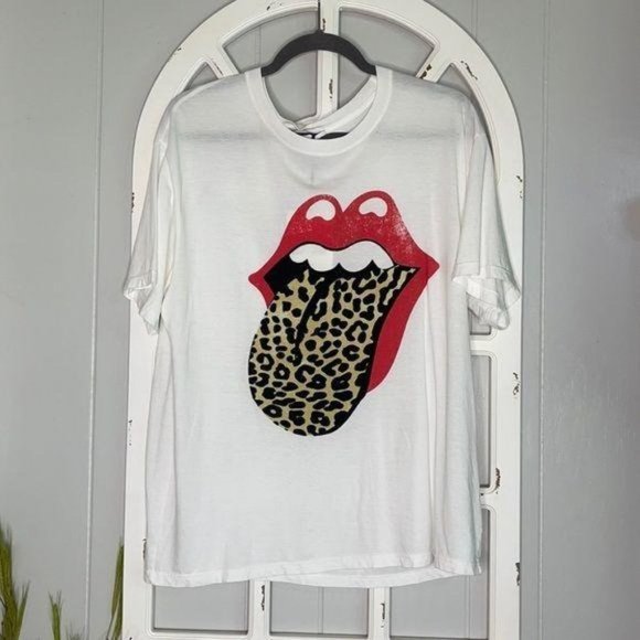 NWT DayDreamer Rolling Stones Leopard Tongue M - Picture 2 of 6
